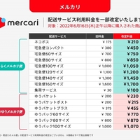 【悲報】メルカリ便 大幅値上げ！ネコポスは175円が210円！「らくらくメルカリ便のネコポスで発送してるけど210円は高いな〜。」